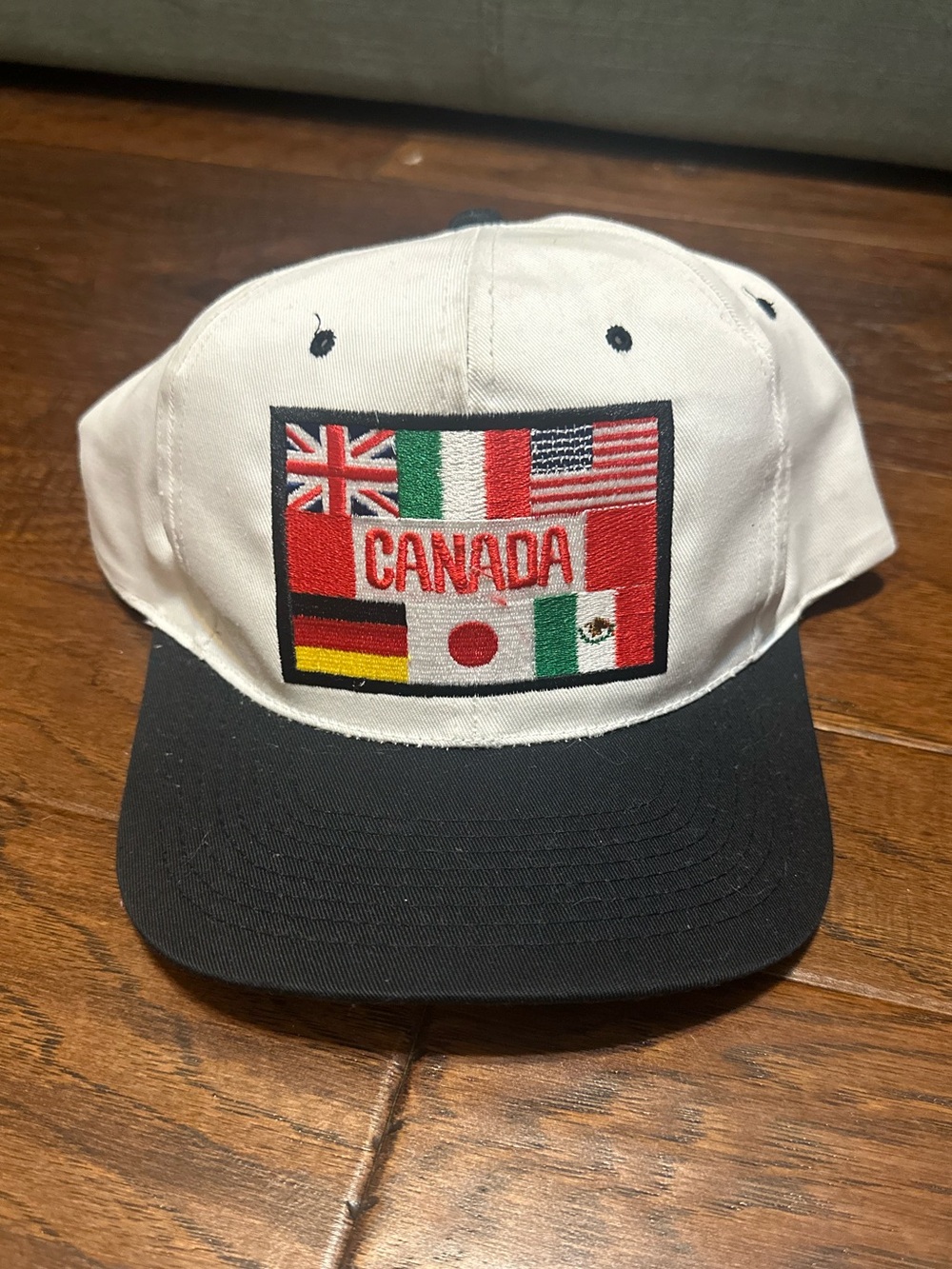Unisex Vintage 90s Canada Multi-Nation Olympic Embroidered SnapBack Hat